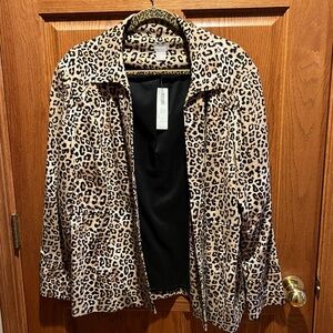Chico’s animal print ponte jacket NWT